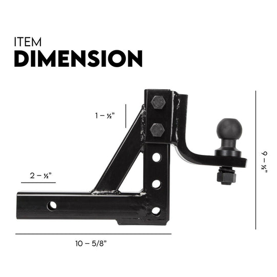 Buy Adjustable Drop Towbar Tow Bar Ball Mount Tongue Hitch Trailer Car 3500KG discounted | Products On Sale Australia