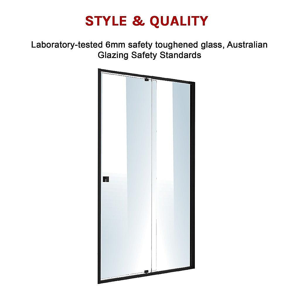 Buy Adjustable Semi Frameless Shower Screen (114~122) x 195cm Australian Safety Glass discounted | Products On Sale Australia