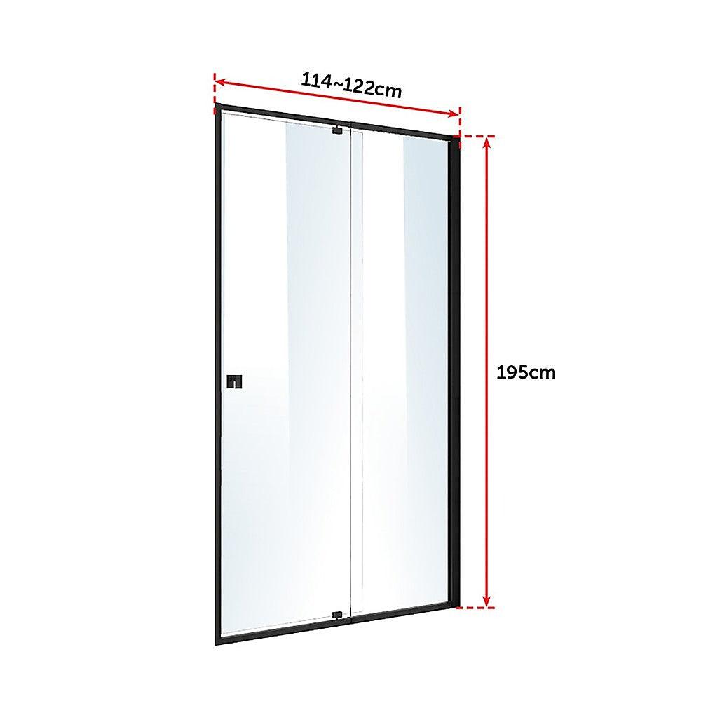 Buy Adjustable Semi Frameless Shower Screen (114~122) x 195cm Australian Safety Glass discounted | Products On Sale Australia