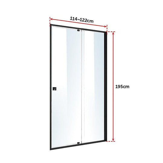 Buy Adjustable Semi Frameless Shower Screen (114~122) x 195cm Australian Safety Glass discounted | Products On Sale Australia