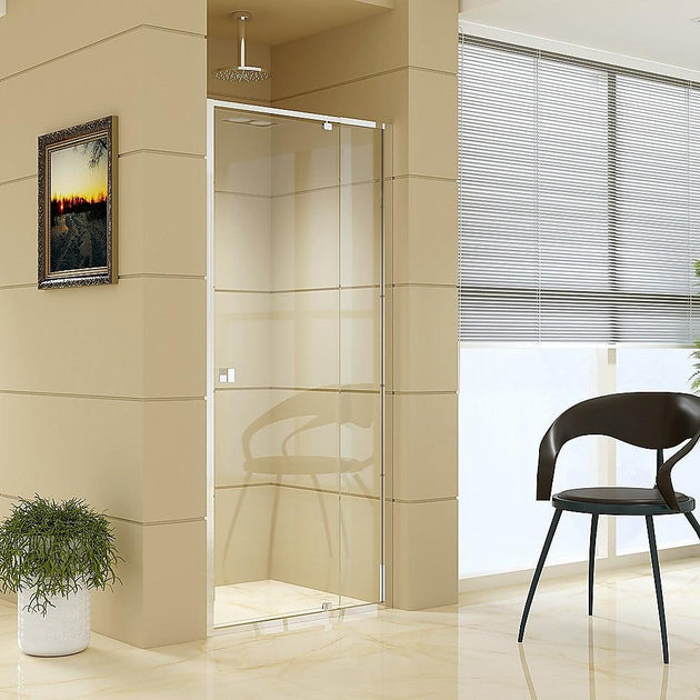 Adjustable Semi Frameless Shower Screen (82~90) x 195cm Australian Safety Glass Products On Sale Australia | Furniture > Bathroom Category