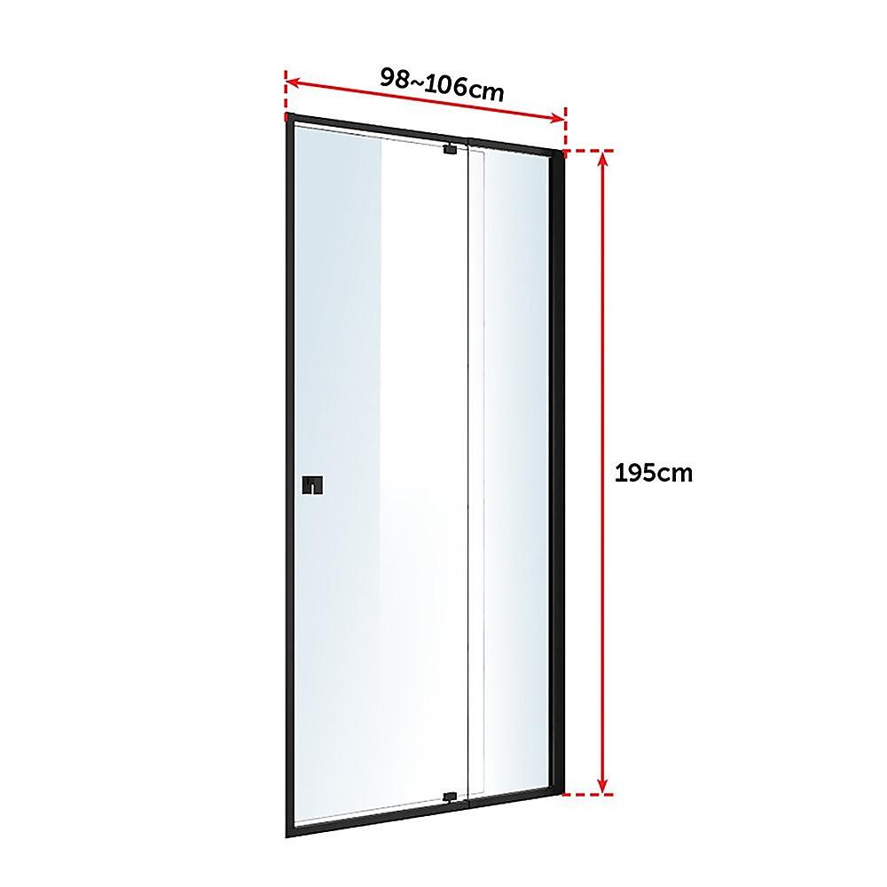 Buy Adjustable Semi Frameless Shower Screen (98~106) x 195cm Australian Safety Glass discounted | Products On Sale Australia