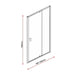 Buy Adjustable Semi Frameless Shower Screen (98~106) x 195cm Australian Safety Glass discounted | Products On Sale Australia