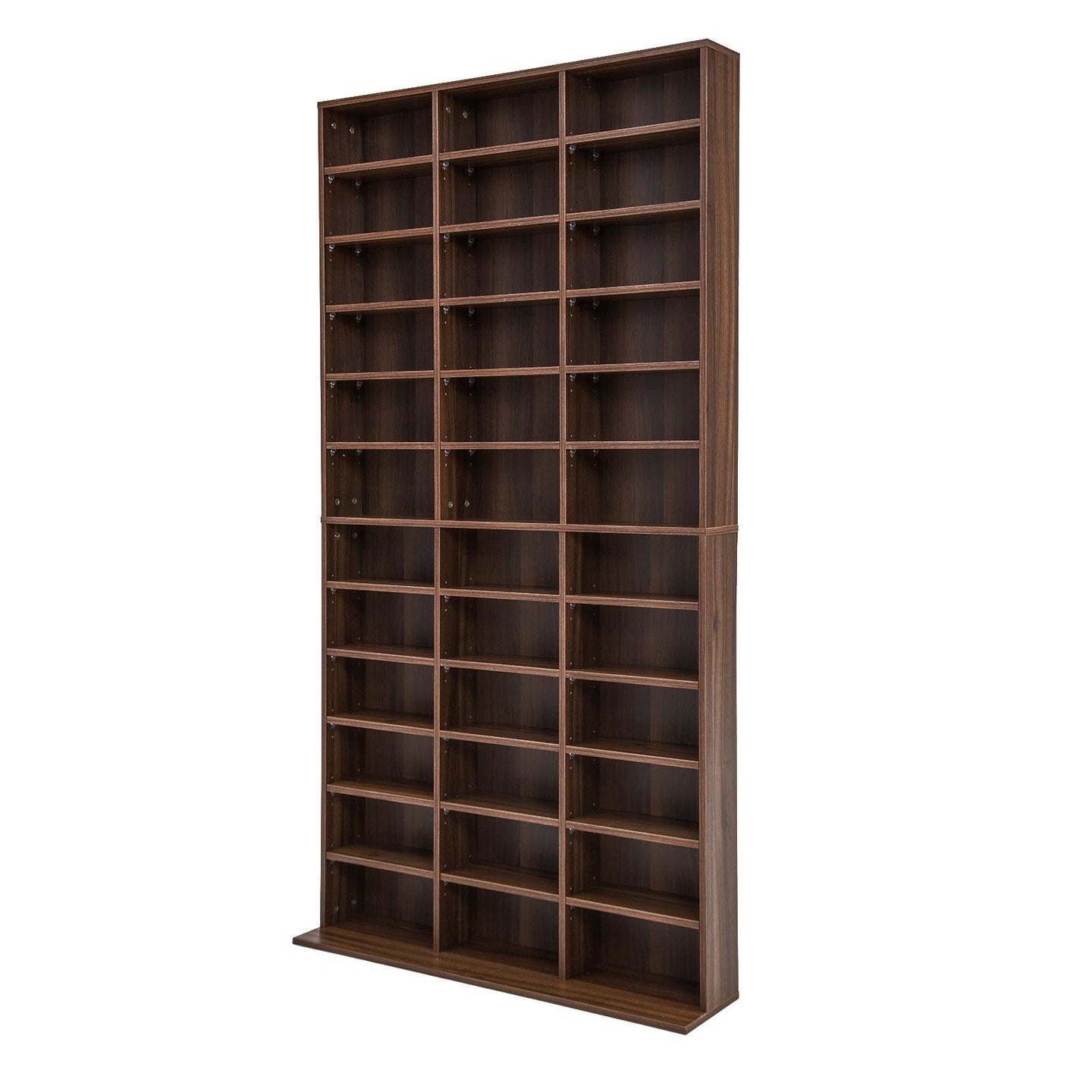 Buy Adjustable Shelves CD DVD Bluray Media Book Storage Cupboard ESPRESSO discounted | Products On Sale Australia