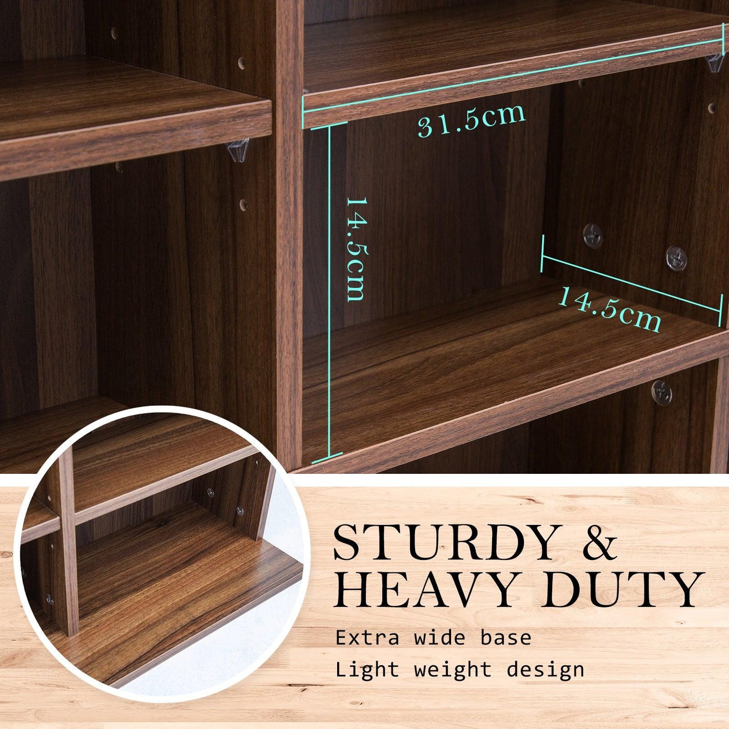 Buy Adjustable Shelves CD DVD Bluray Media Book Storage Cupboard ESPRESSO discounted | Products On Sale Australia