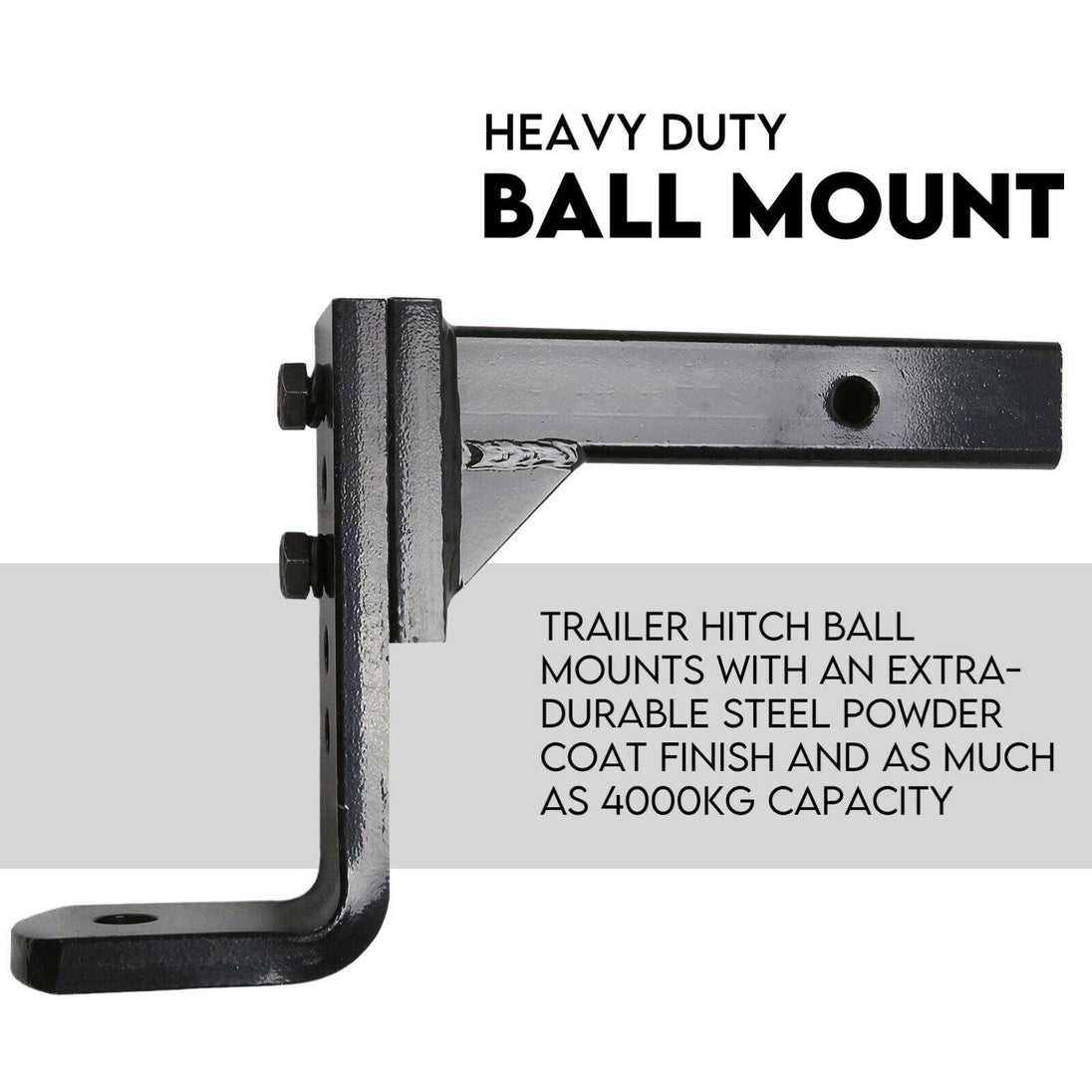 Buy Adjustable Tow Bar Hitch Black Towbar Ball discounted | Products On Sale Australia