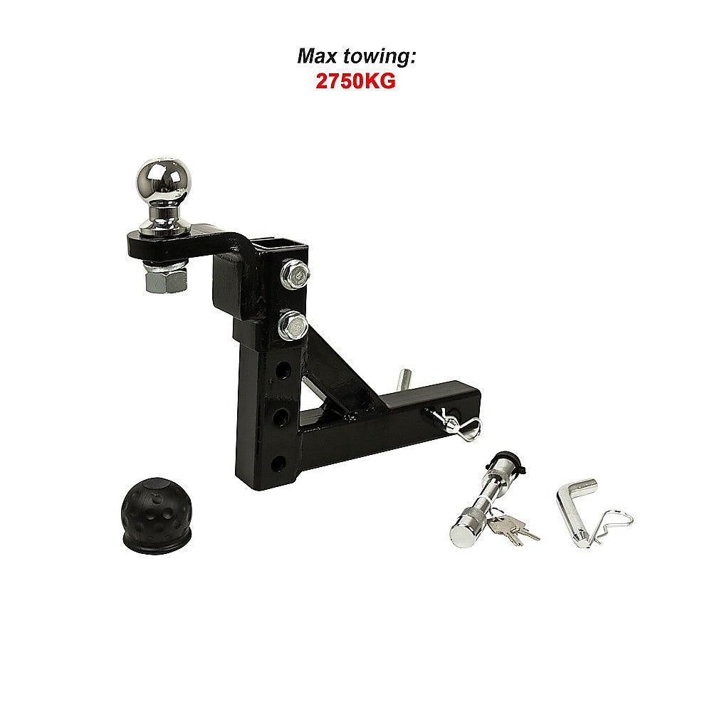 Buy Adjustable Tow Bar Tongue Hitch 50mm Ball Towbar Drop Trailer Caravan 4WD discounted | Products On Sale Australia