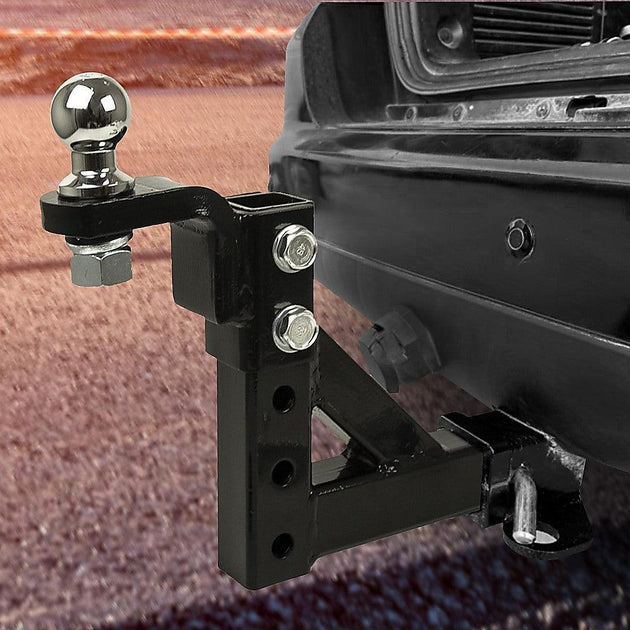 Buy Adjustable Tow Bar Tongue Hitch 50mm Ball Towbar Drop Trailer Caravan 4WD | Products On Sale Australia