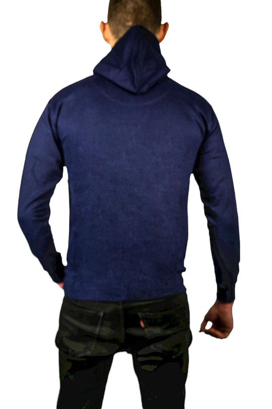 Buy Adult Mens 100% Cotton Fleece Hoodie Jumper Pullover Sweater Warm Sweatshirt - Navy - S discounted | Products On Sale Australia