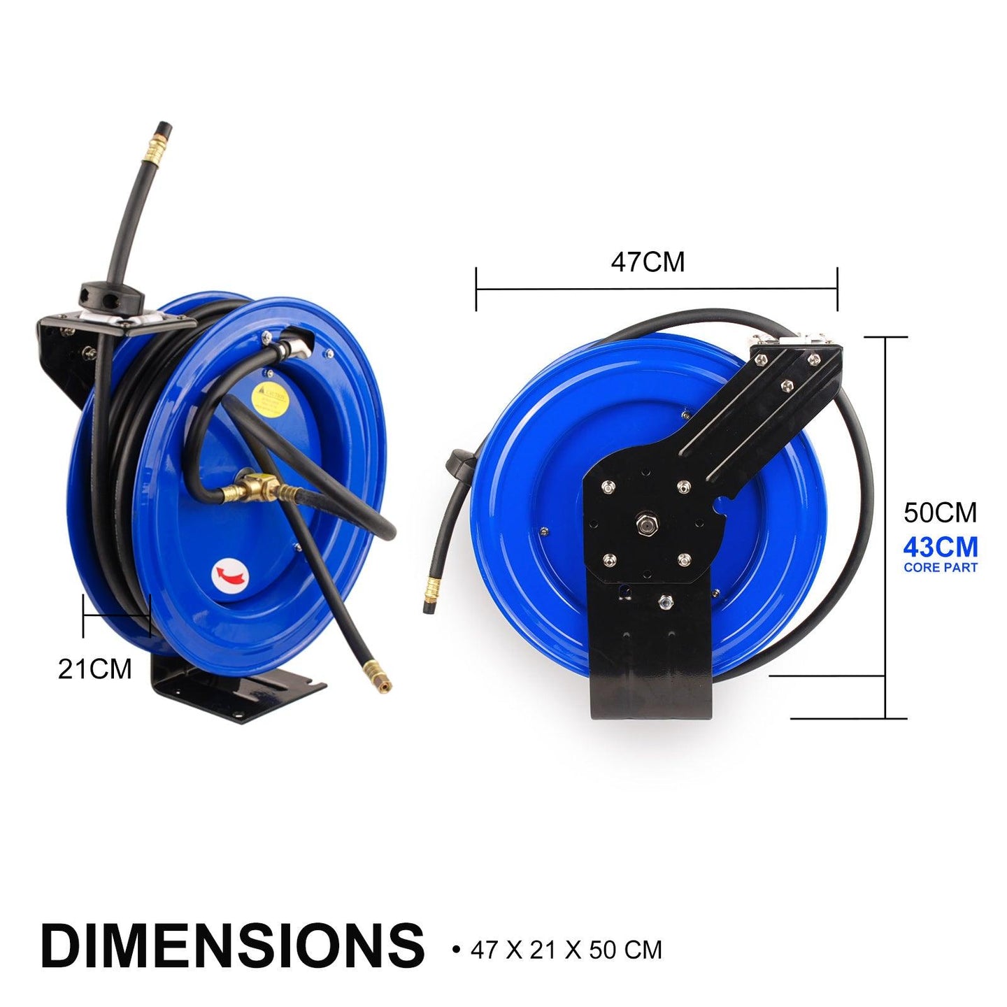 Buy Air Hose Retractable Rewind Reel Automotive Industrial 15m discounted | Products On Sale Australia