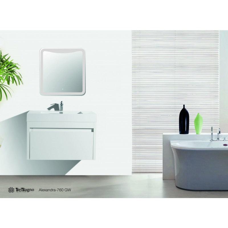 Buy Alexandra wall hung bathroom vanity in Gloss White discounted | Products On Sale Australia