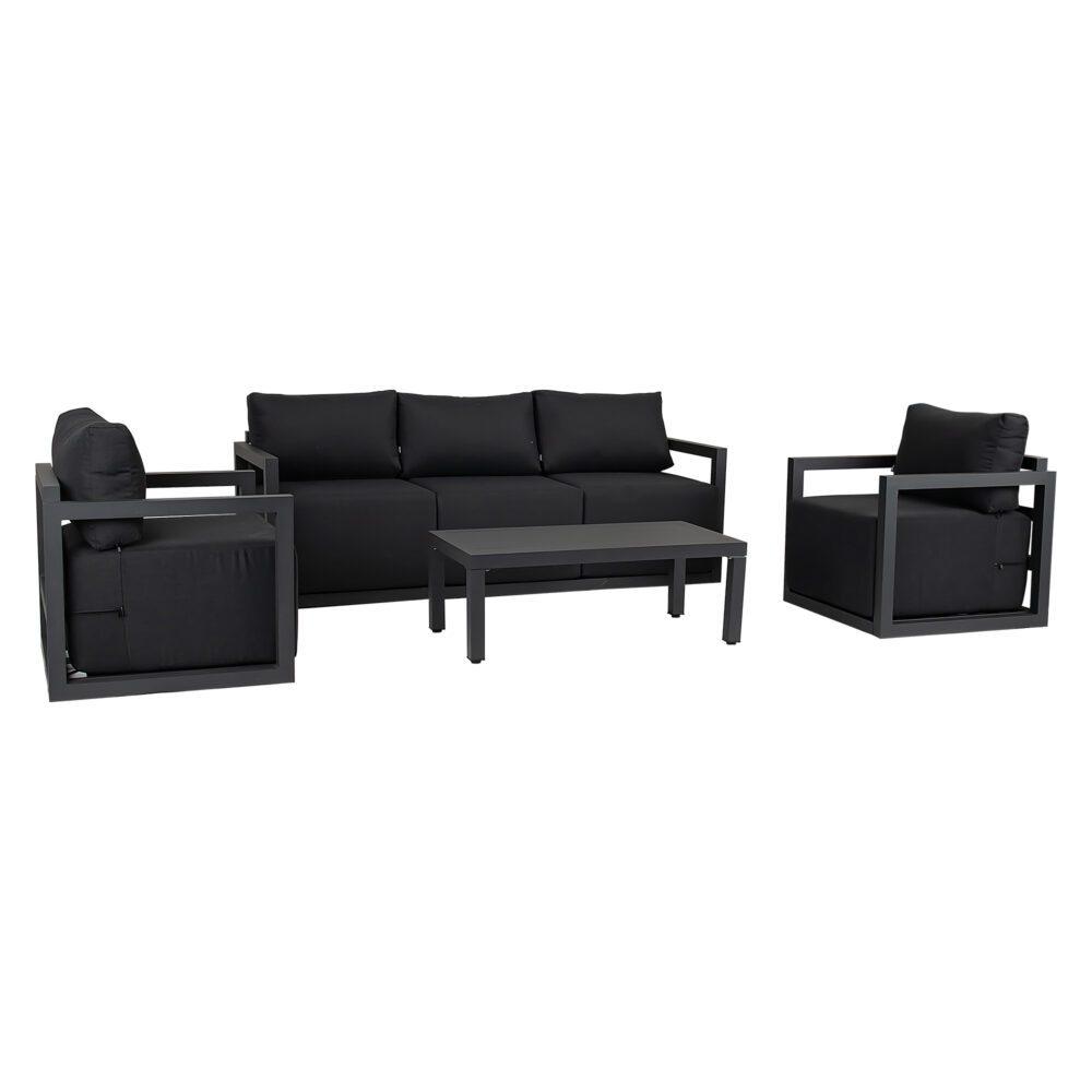Buy Alfresco 5-Seater Deep-Seated Patio Set – Charcoal Grey discounted | Products On Sale Australia