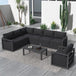 Buy Alfresco 7-Seat Garden Lounge Set – White discounted | Products On Sale Australia