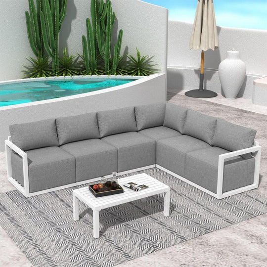 Buy Alfresco Contemporary All-Weather Lounge Set – Charcoal Grey discounted | Products On Sale Australia