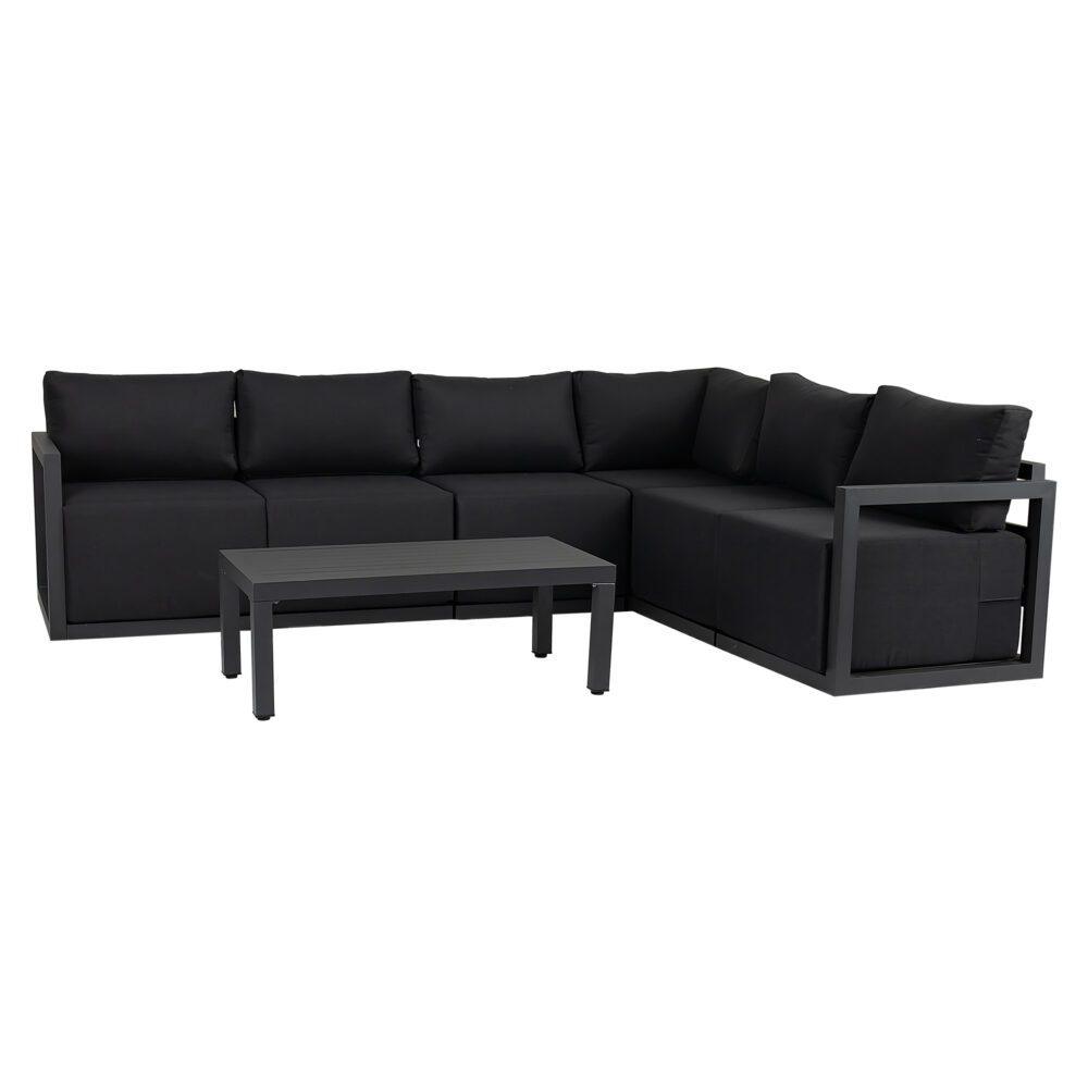 Buy Alfresco Contemporary All-Weather Lounge Set – Charcoal Grey discounted | Products On Sale Australia