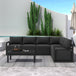 Buy Alfresco Contemporary All-Weather Lounge Set – Charcoal Grey discounted | Products On Sale Australia