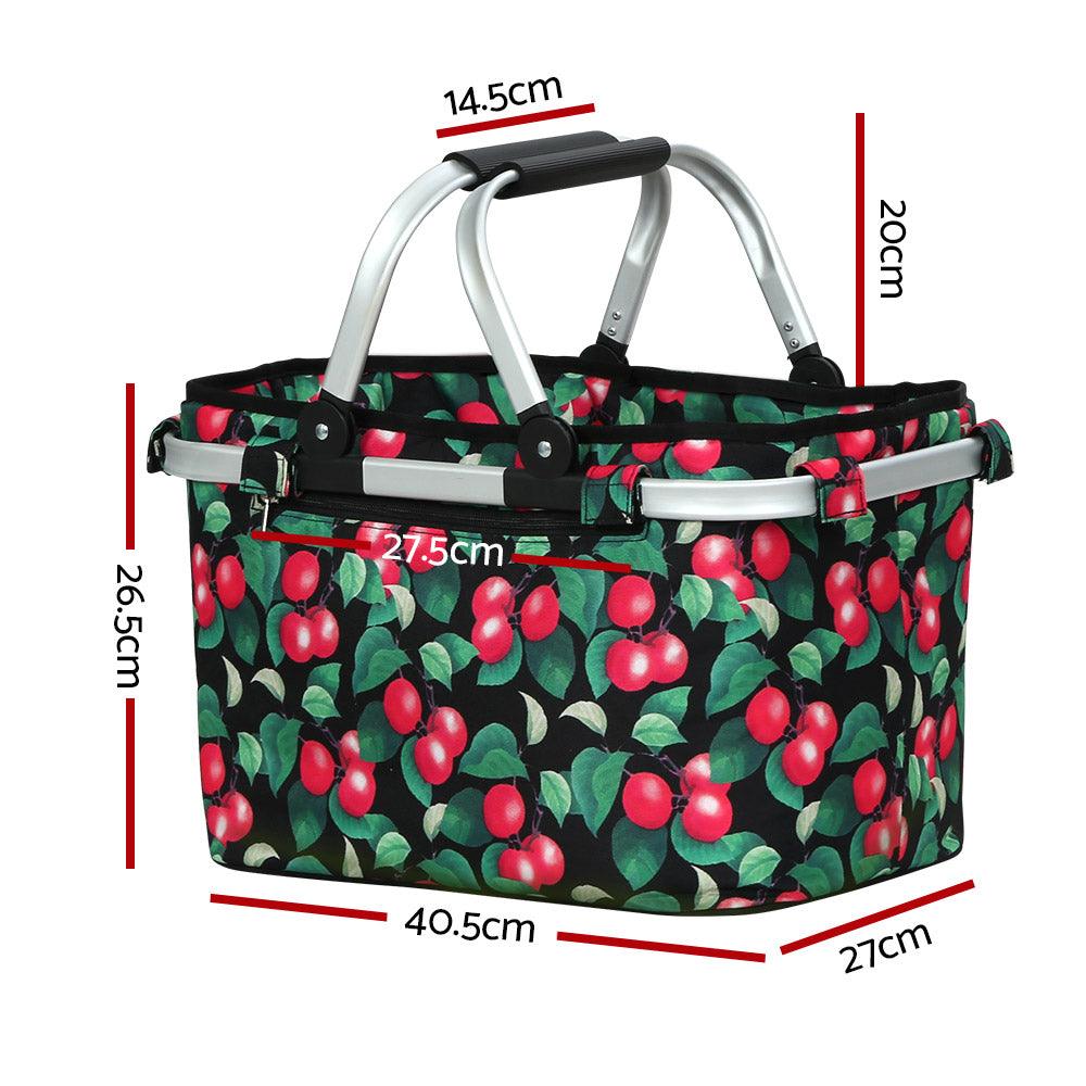 Buy Alfresco Picnic Basket Folding Bag Hamper Food Storage Insulated discounted | Products On Sale Australia