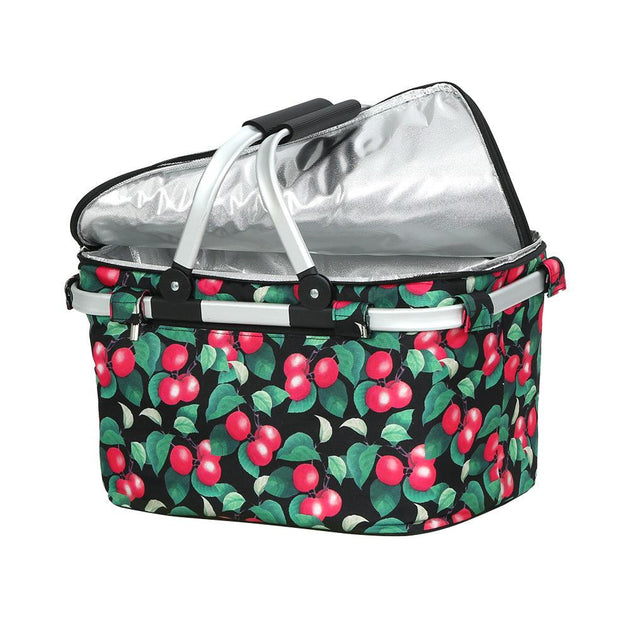 Buy Alfresco Picnic Basket Folding Bag Hamper Insulated Storage Food Cover discounted | Products On Sale Australia