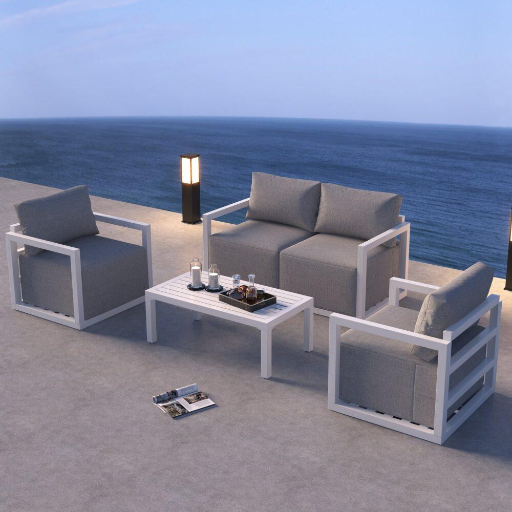 Buy Alfresco Serenity Outdoor Lounge Set – Charcoal Grey discounted | Products On Sale Australia