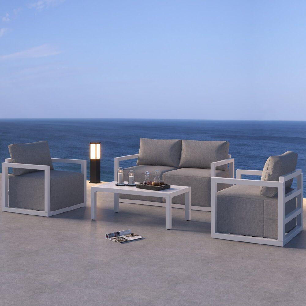 Buy Alfresco Serenity Outdoor Lounge Set – Charcoal Grey discounted | Products On Sale Australia