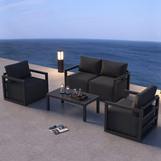 Buy Alfresco Serenity Outdoor Lounge Set – Charcoal Grey | Products On Sale Australia