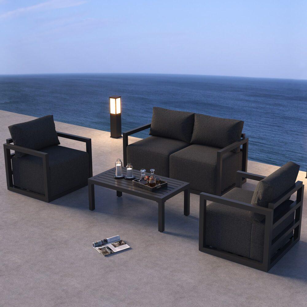 Buy Alfresco Serenity Outdoor Lounge Set – White discounted | Products On Sale Australia