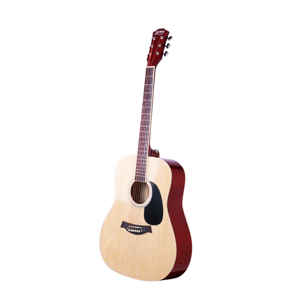 Buy Alpha 41 Inch Acoustic Guitar Wooden Body Steel String Dreadnought Wood discounted | Products On Sale Australia