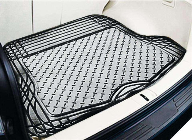 Buy ALUMINIUM LOOK 1-Piece Boot Mat - CARBON [Rubber/Aluminium Look] discounted | Products On Sale Australia