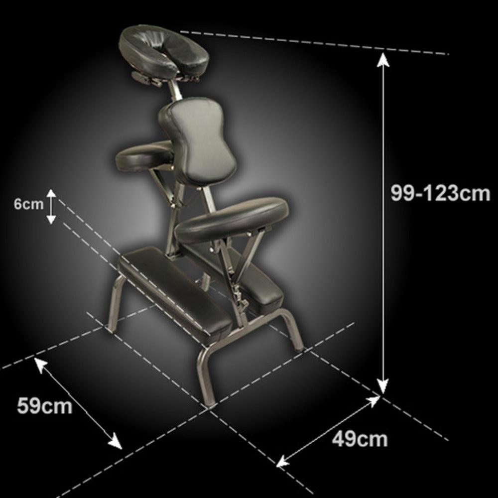 Buy Aluminium Portable Beauty Massage Foldable Chair Table BLACK discounted | Products On Sale Australia