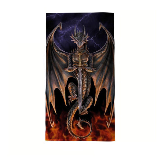 Buy Anne Stokes Dragon Warrior Beach Towel 75 x 150 cm discounted | Products On Sale Australia