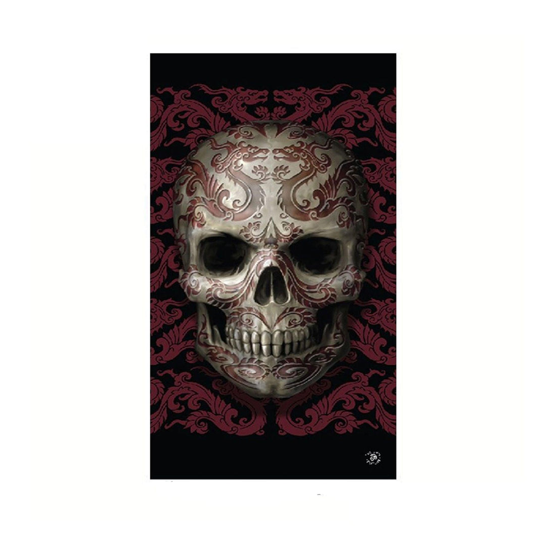 Buy Anne Stokes Oriental Skull Beach Towel 75 x 150 cm discounted | Products On Sale Australia