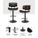 Buy Artiss 2x Bar Stools Gas Lift Leather All Black discounted | Products On Sale Australia