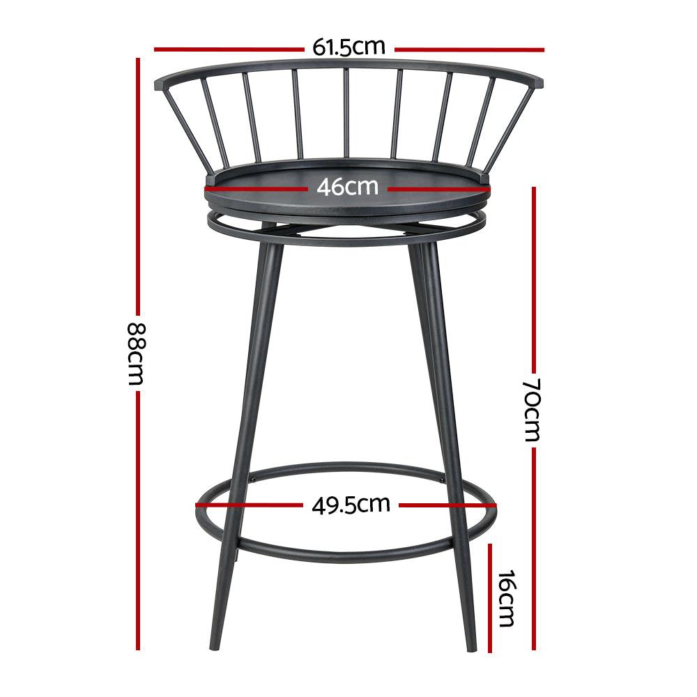 Buy Artiss 2x Bar Stools Swivel Metal Chairs discounted | Products On Sale Australia