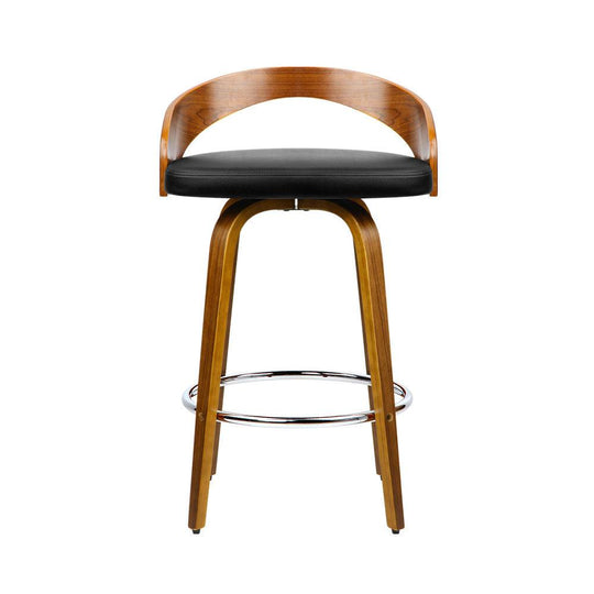 Buy Artiss 2x Bar Stools Swivel Seat Curving Backrest discounted | Products On Sale Australia