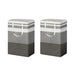 Buy Artiss 2X Laundry Basket Hamper Foldable White Grey discounted | Products On Sale Australia