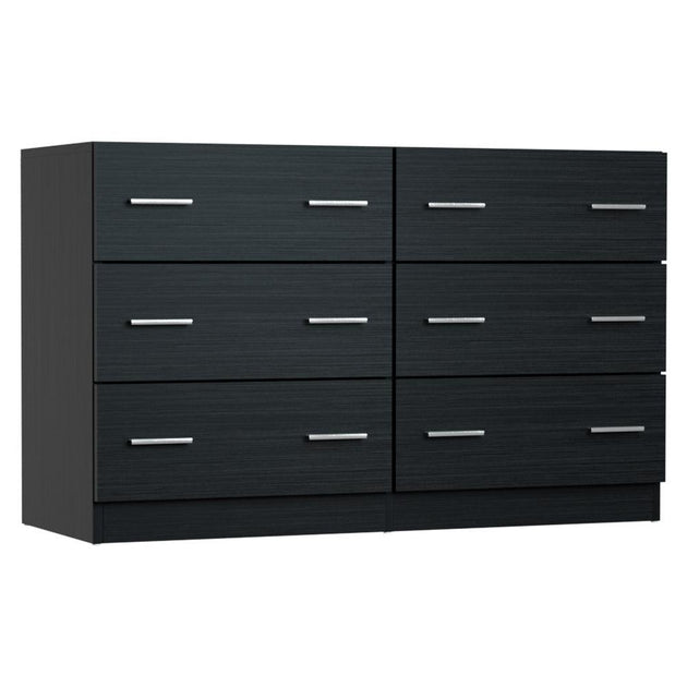 Buy Artiss 6 Chest of Drawers - VEDA Black discounted | Products On Sale Australia