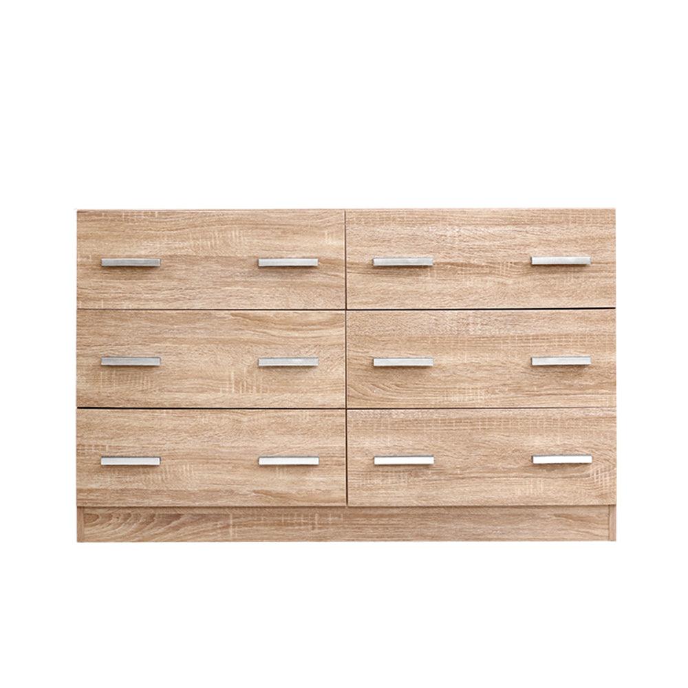 Buy Artiss 6 Chest of Drawers - VEDA Pine discounted | Products On Sale Australia