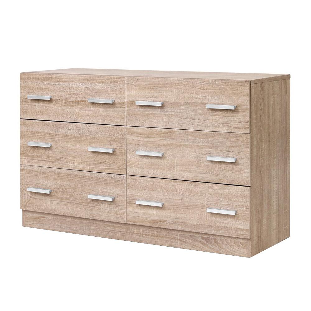 Buy Artiss 6 Chest of Drawers - VEDA Pine discounted | Products On Sale Australia