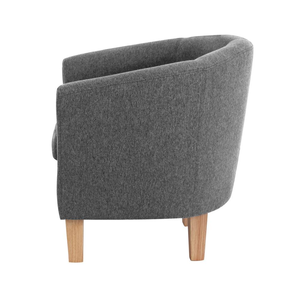 Buy Artiss Abby Fabric Armchair - Grey discounted | Products On Sale Australia