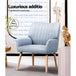 Buy Artiss Armchair Fabric Blue Grey Sebastini discounted | Products On Sale Australia