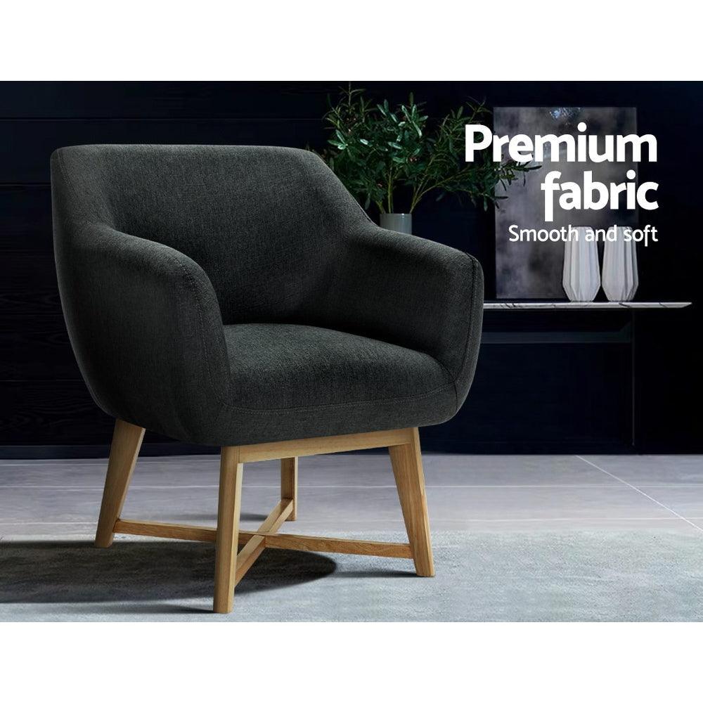 Buy Artiss Aston Tub Accent Chair Charcoal discounted | Products On Sale Australia