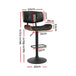 Buy Artiss Bar Stools Gas Lift Leather All Black discounted | Products On Sale Australia