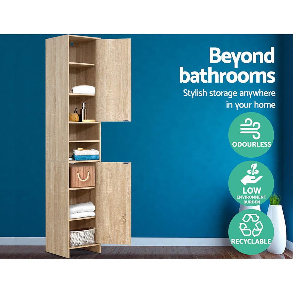 Buy Artiss Bathroom Cabinet Storage 185cm Wooden discounted | Products On Sale Australia