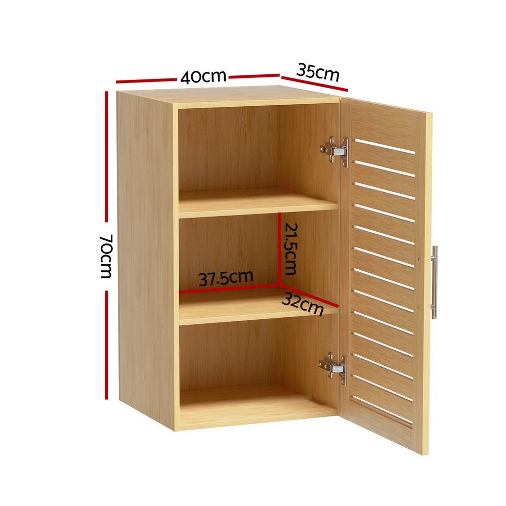 Buy Artiss Bathroom Storage Cabinet 70cm Medicine 2 Tier Shelf Wall Mounted JILL discounted | Products On Sale Australia