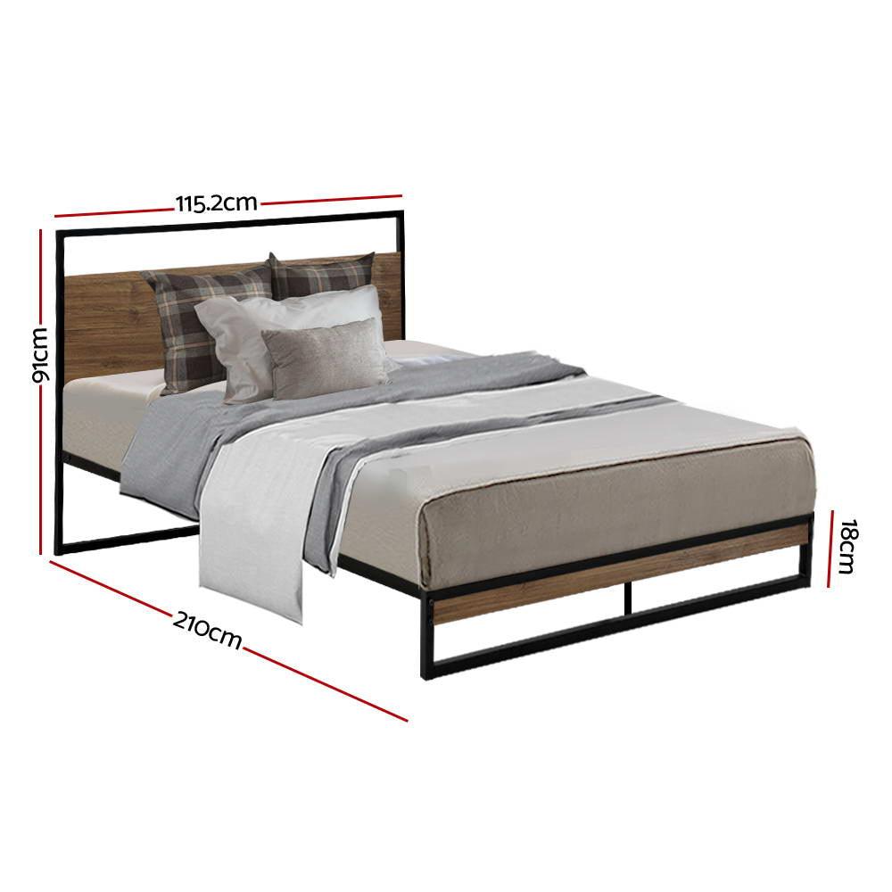 Buy Artiss Bed Frame Metal Frame DANE - King Single discounted | Products On Sale Australia