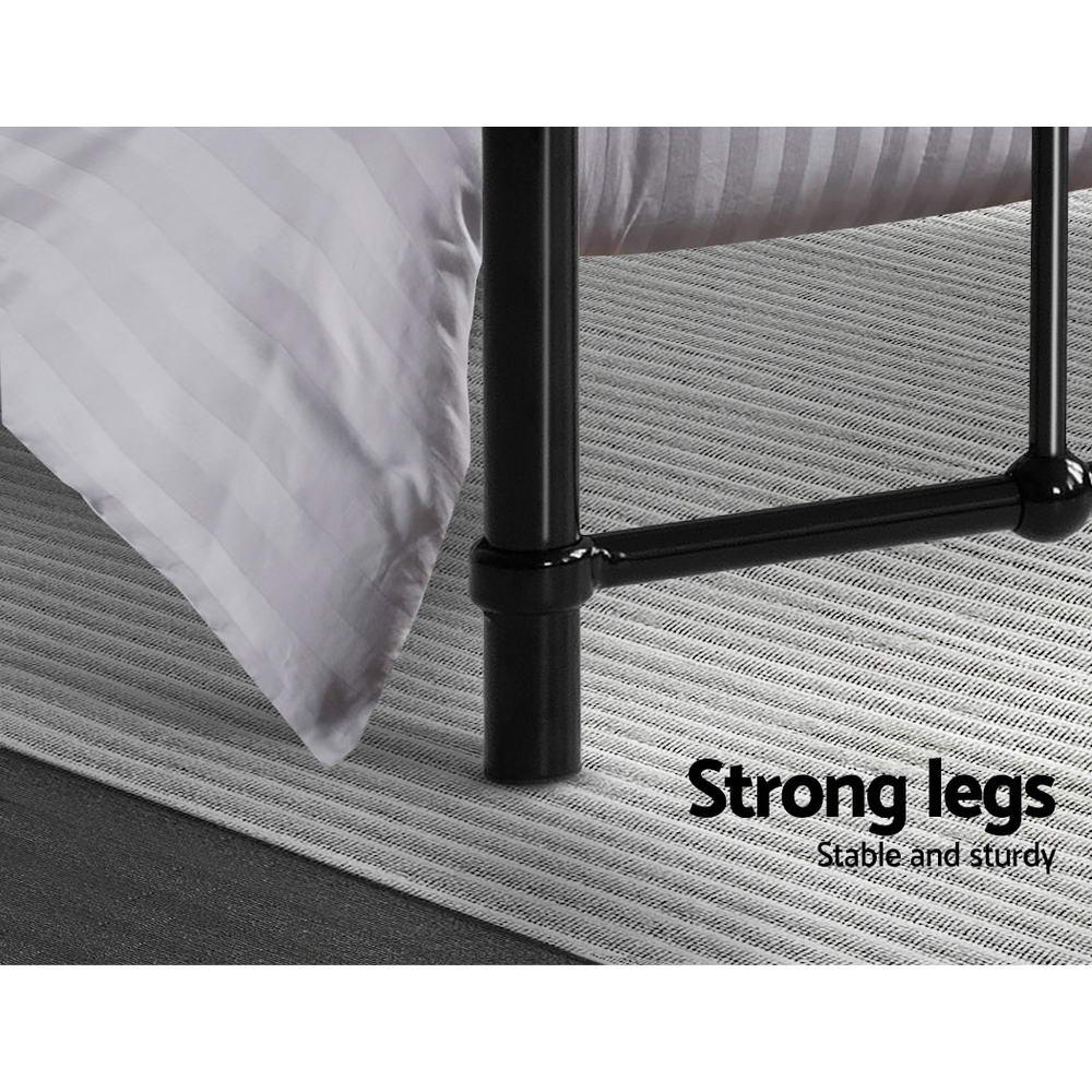 Buy Artiss Bed Frame Metal Frames LEO - King Single(Black) discounted | Products On Sale Australia