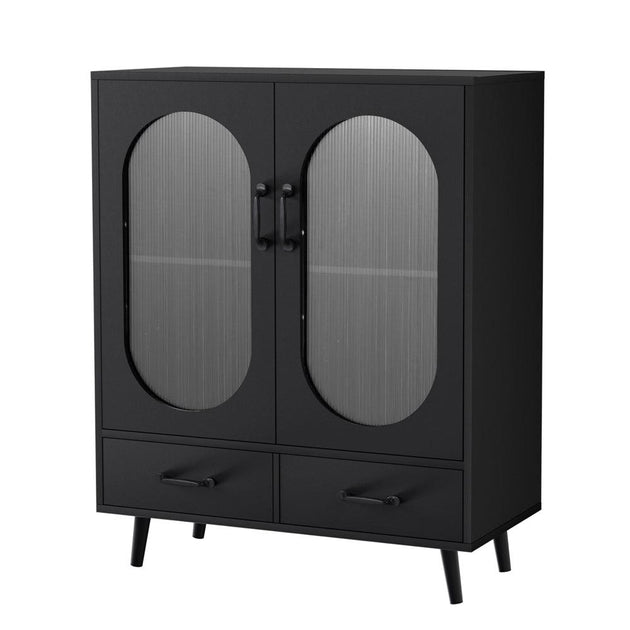 Buy Artiss Buffet Sideboard Double Doors - Black discounted | Products On Sale Australia