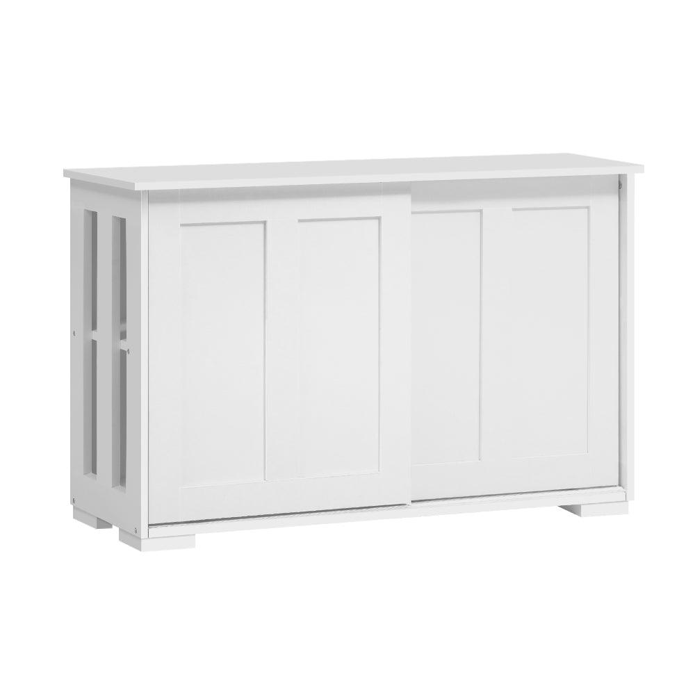 Buy Artiss Buffet Sideboard Sliding Doors - SERA White discounted | Products On Sale Australia