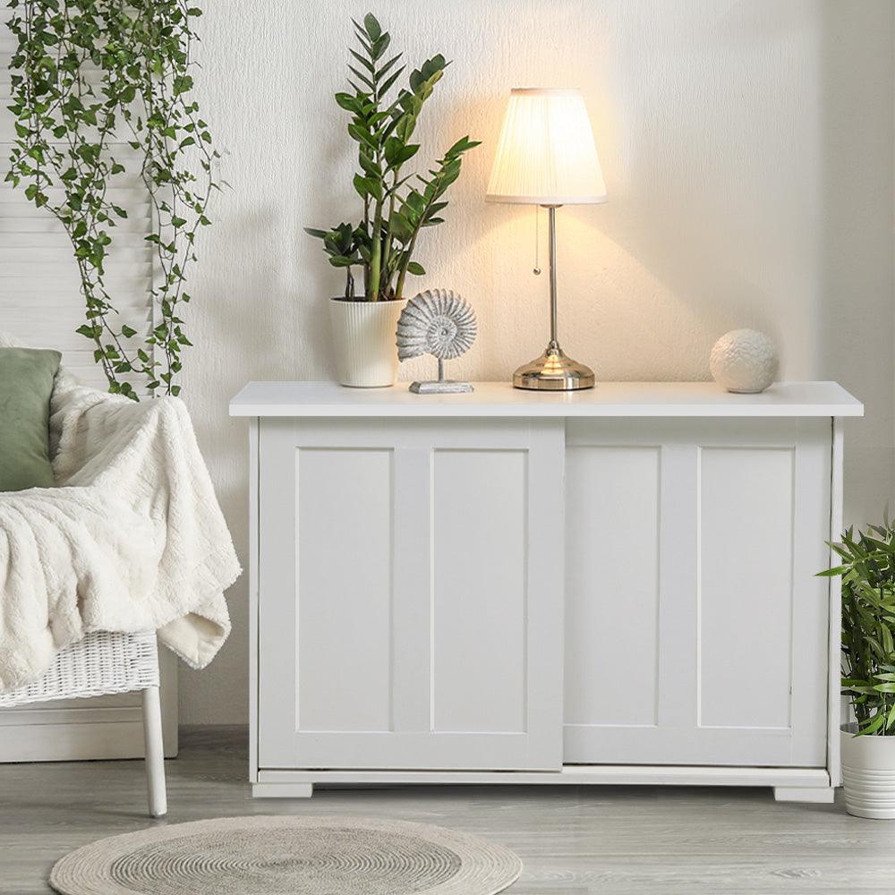 Buy Artiss Buffet Sideboard Sliding Doors - SERA White discounted | Products On Sale Australia