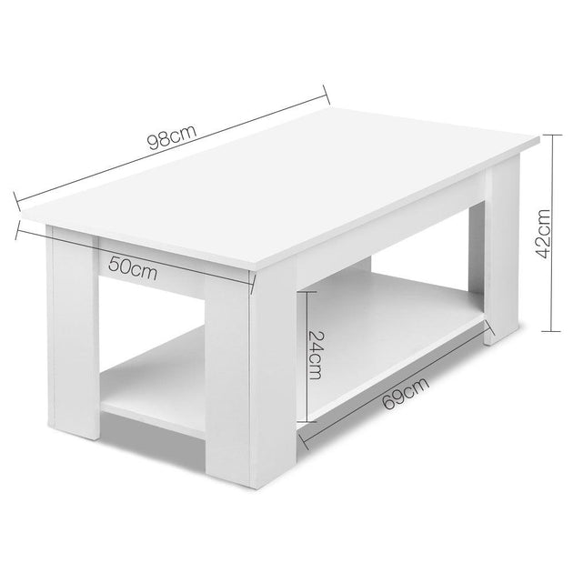 Artiss Coffee Table Lift-top Coffee Table White Products On Sale Australia | Furniture > Living Room Category
